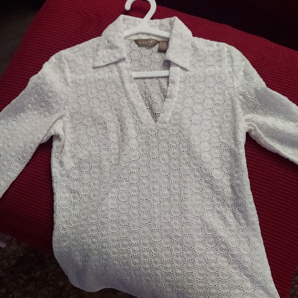 Beautiful White Kenar Tunic Size Small